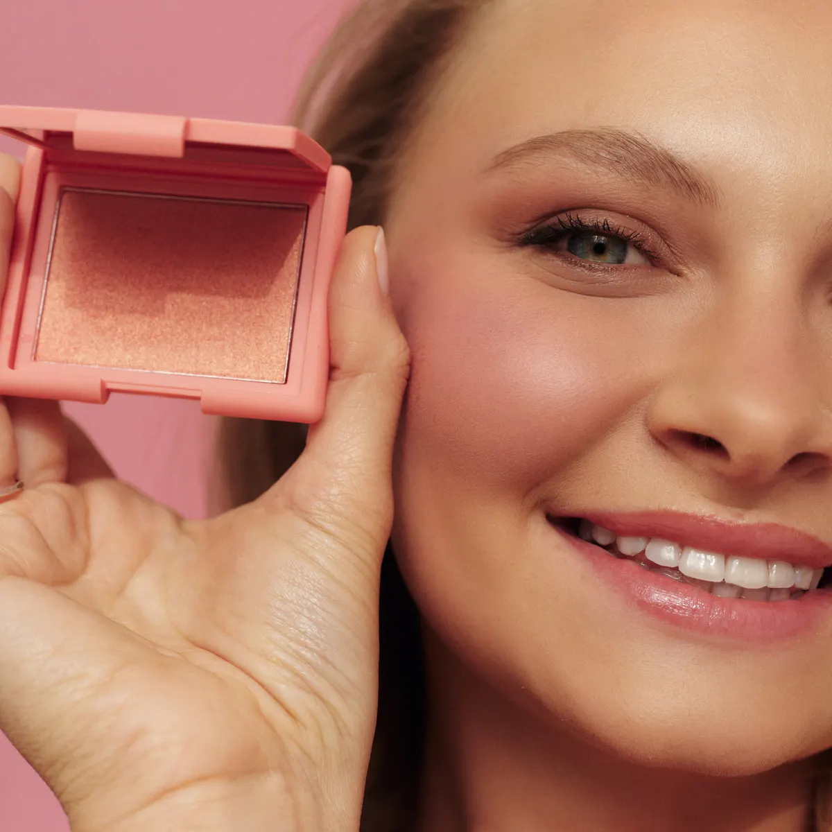 MCoBeauty Soft Touch Powder Blush - Peachy Pink, view 2