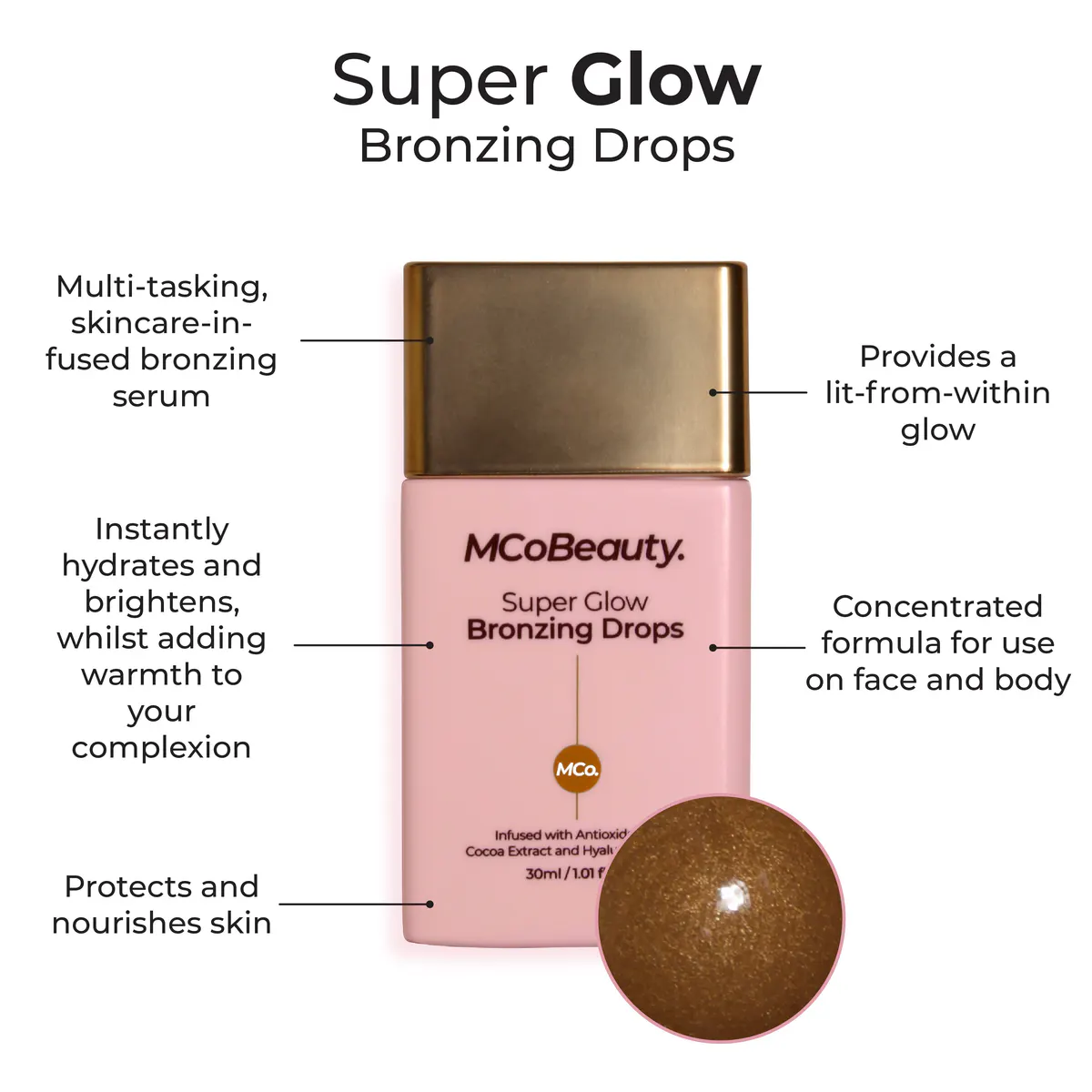 MCoBeauty Super Glow Bronzing Drops 30ml, view 4