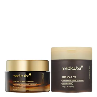 Medicube Deep Vita C Pad & Capsule Cream Duo Bundle