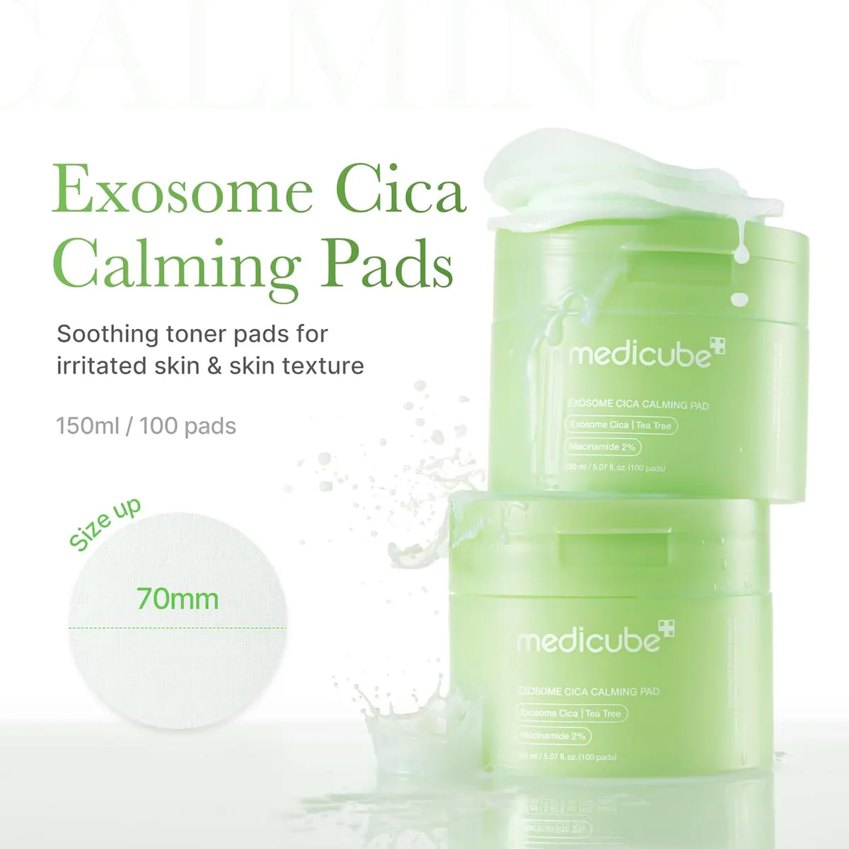 Medicube Exosome Cica Calming Pad 100 Pads, view 3