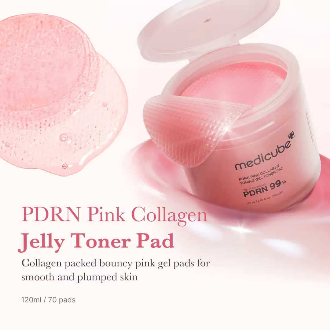 Medicube PDRN Pink Collagen Toning Gel Toner Pad 120ml 70 Pads, view 2