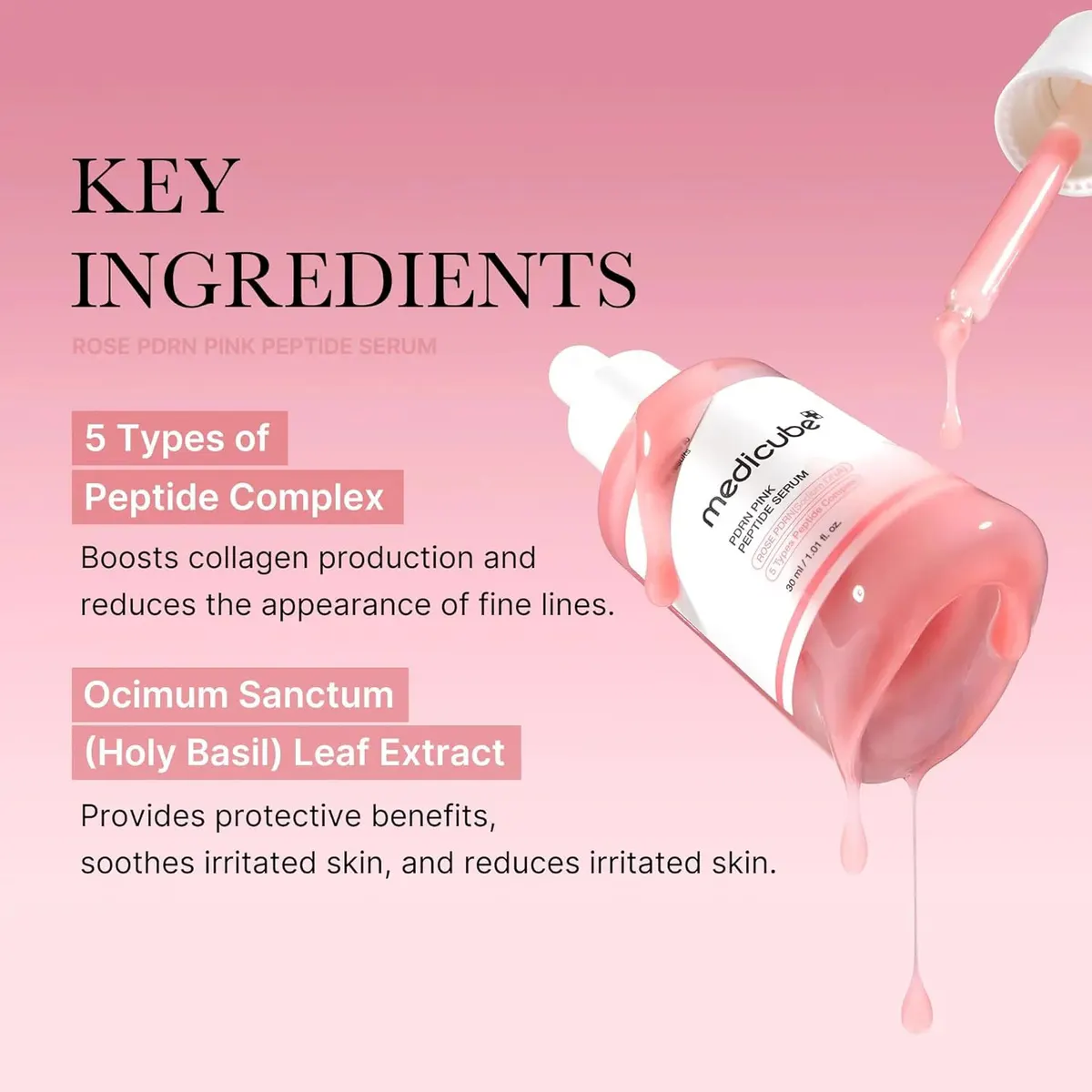 Medicube PDRN Pink Peptide Serum Refill Pack, view 5