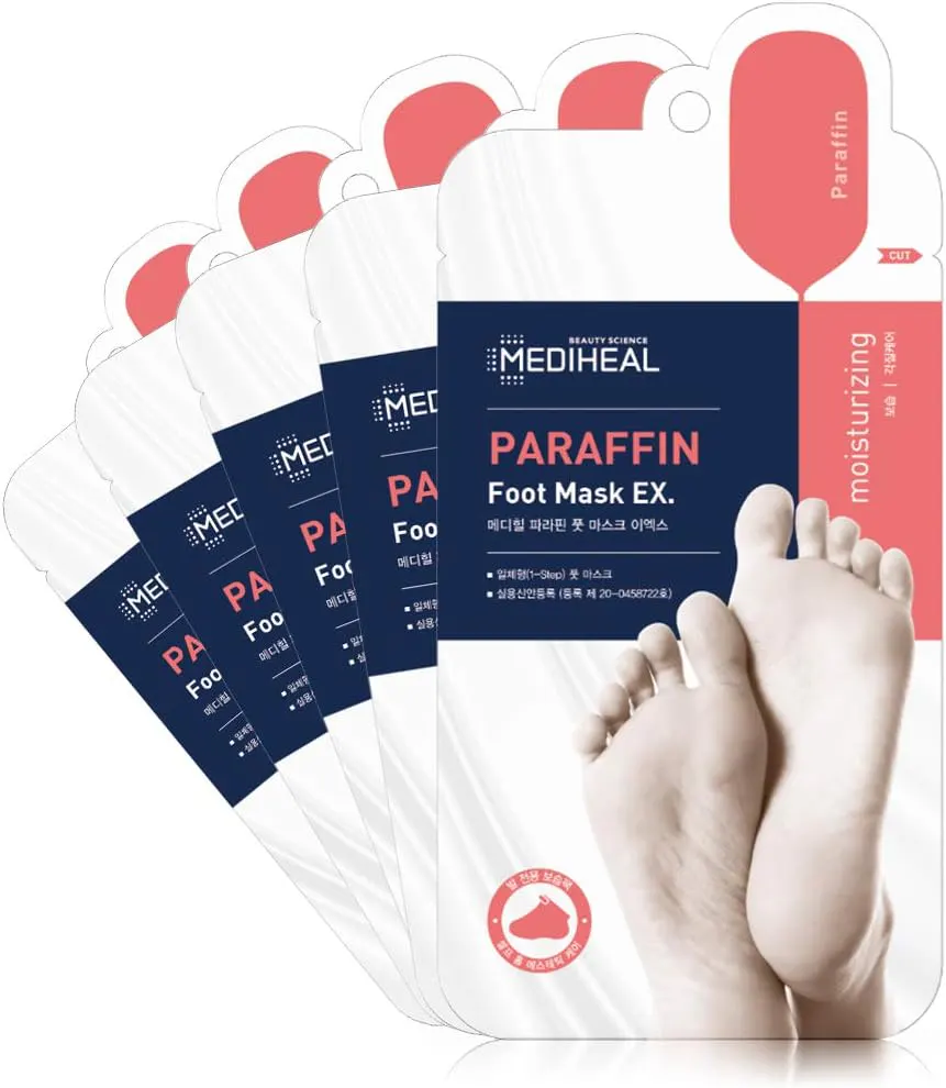 MEDIHEAL Paraffin Foot Sheet Mask Bundle (5 Pairs)