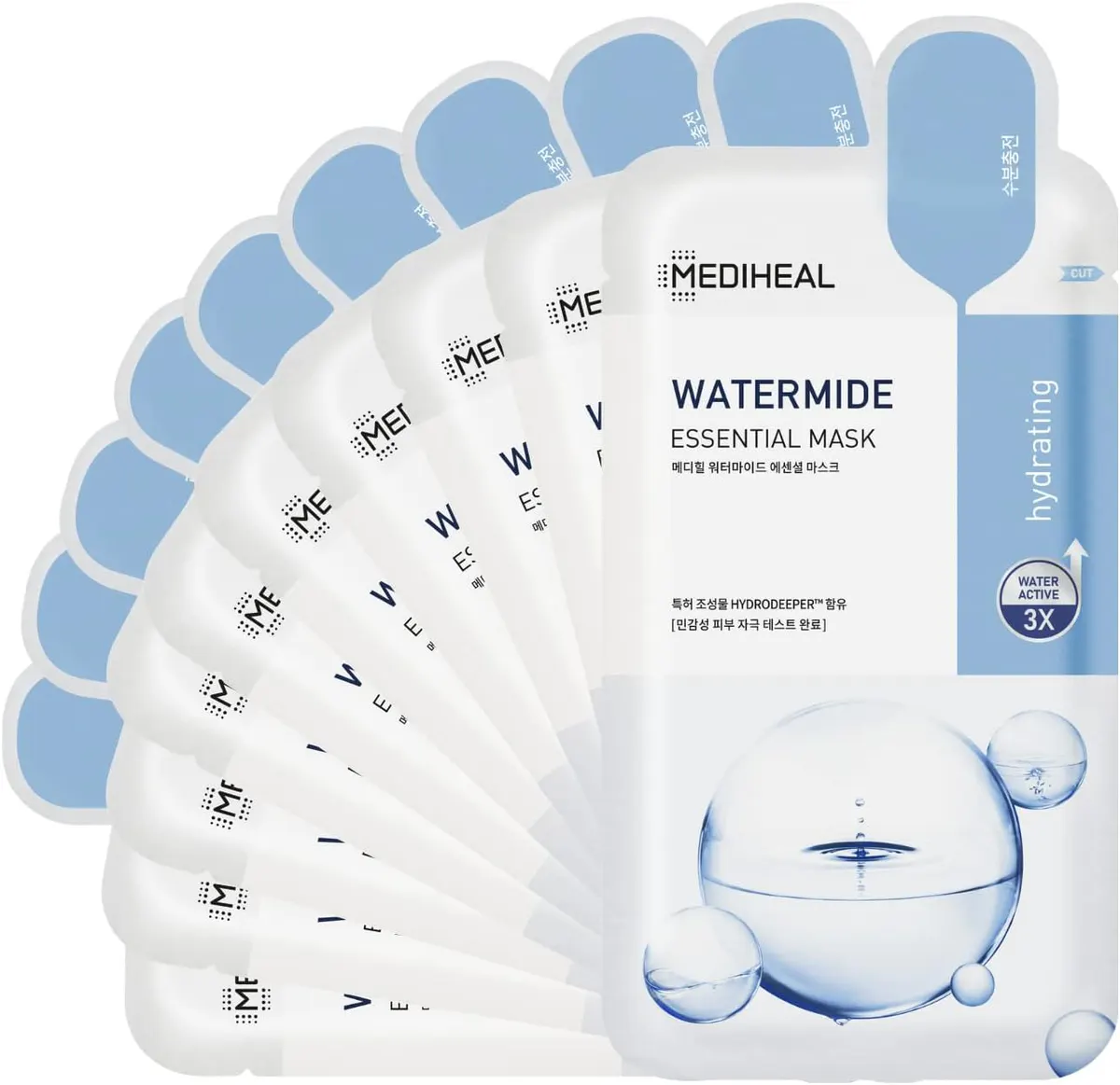 MEDIHEAL Watermide Essential Sheet Mask Bundle (10pcs)