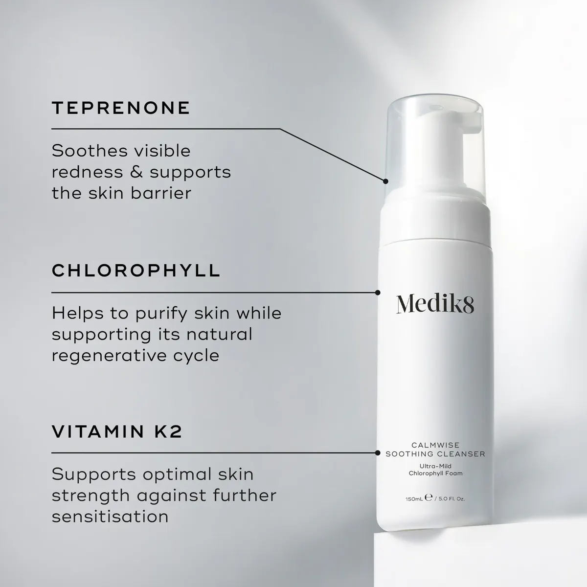 Medik8 Calmwise Soothing Cleanser Foam 150ml, view 3
