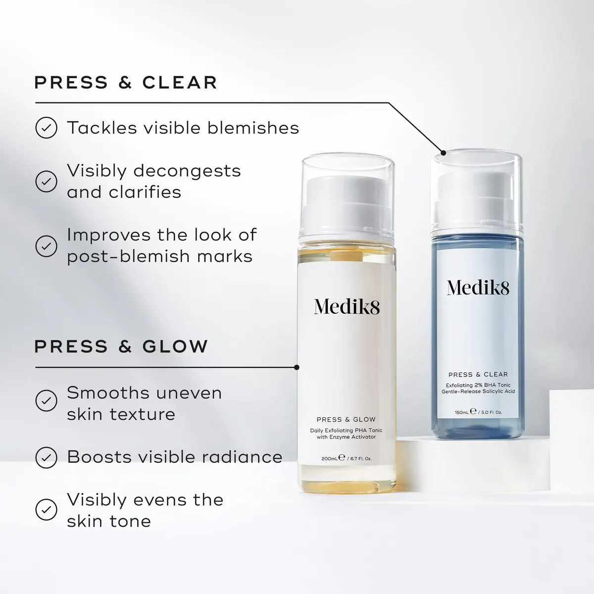 Medik8 Press & Clear Exfoliating BHA Tonic 150ml, view 4