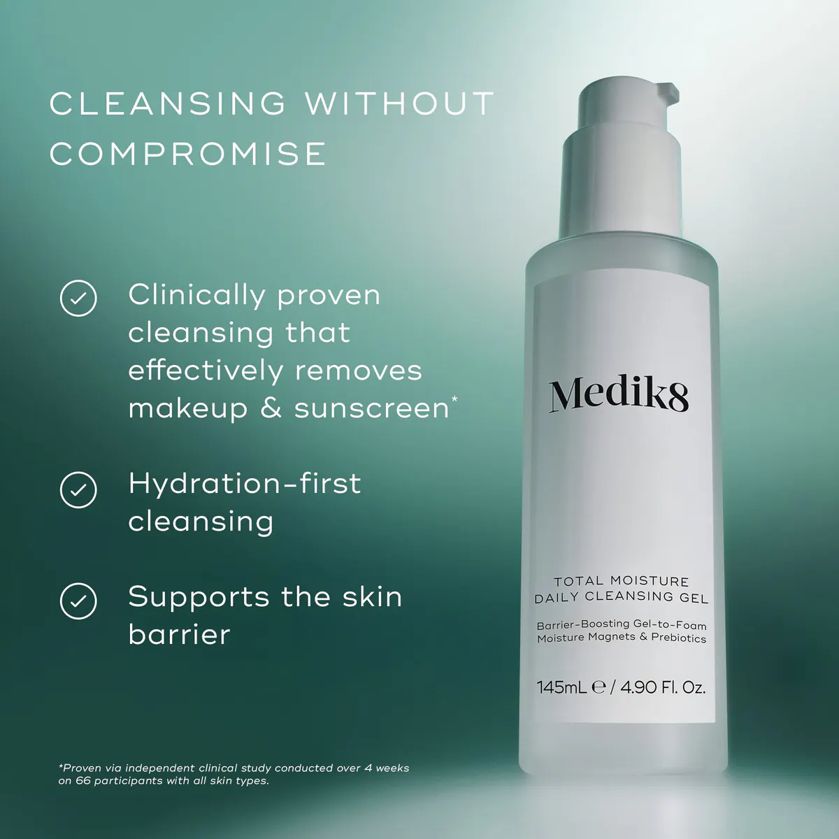 Medik8 Total Moisture Daily Cleansing Gel 145ml, view 3