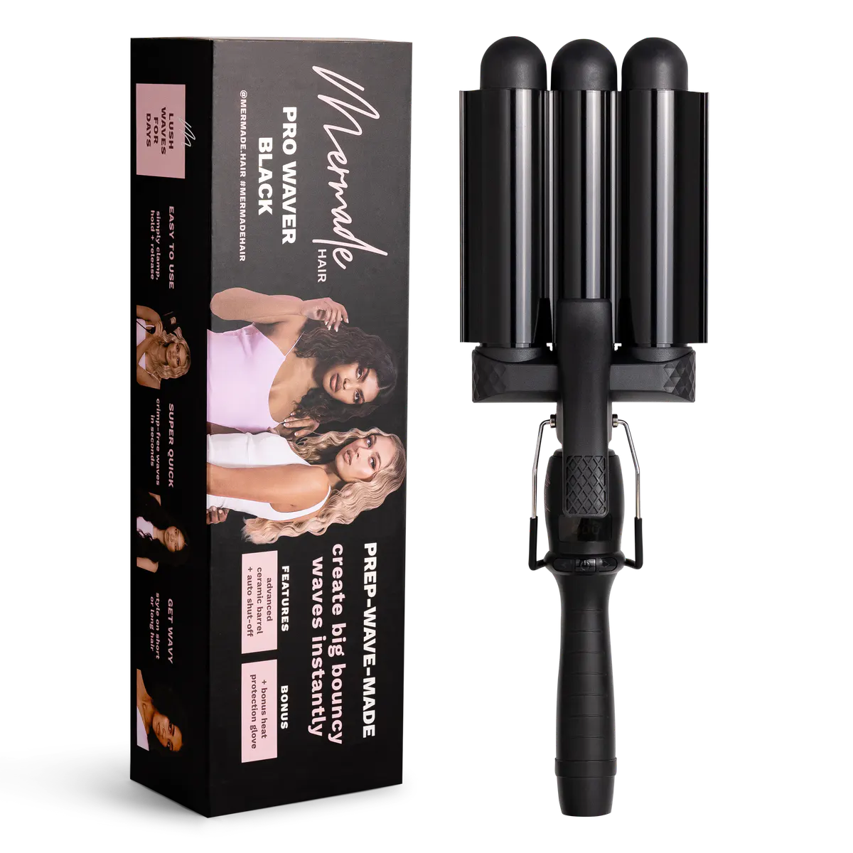 Mermade Hair 32mm Pro Waver Black, view 4