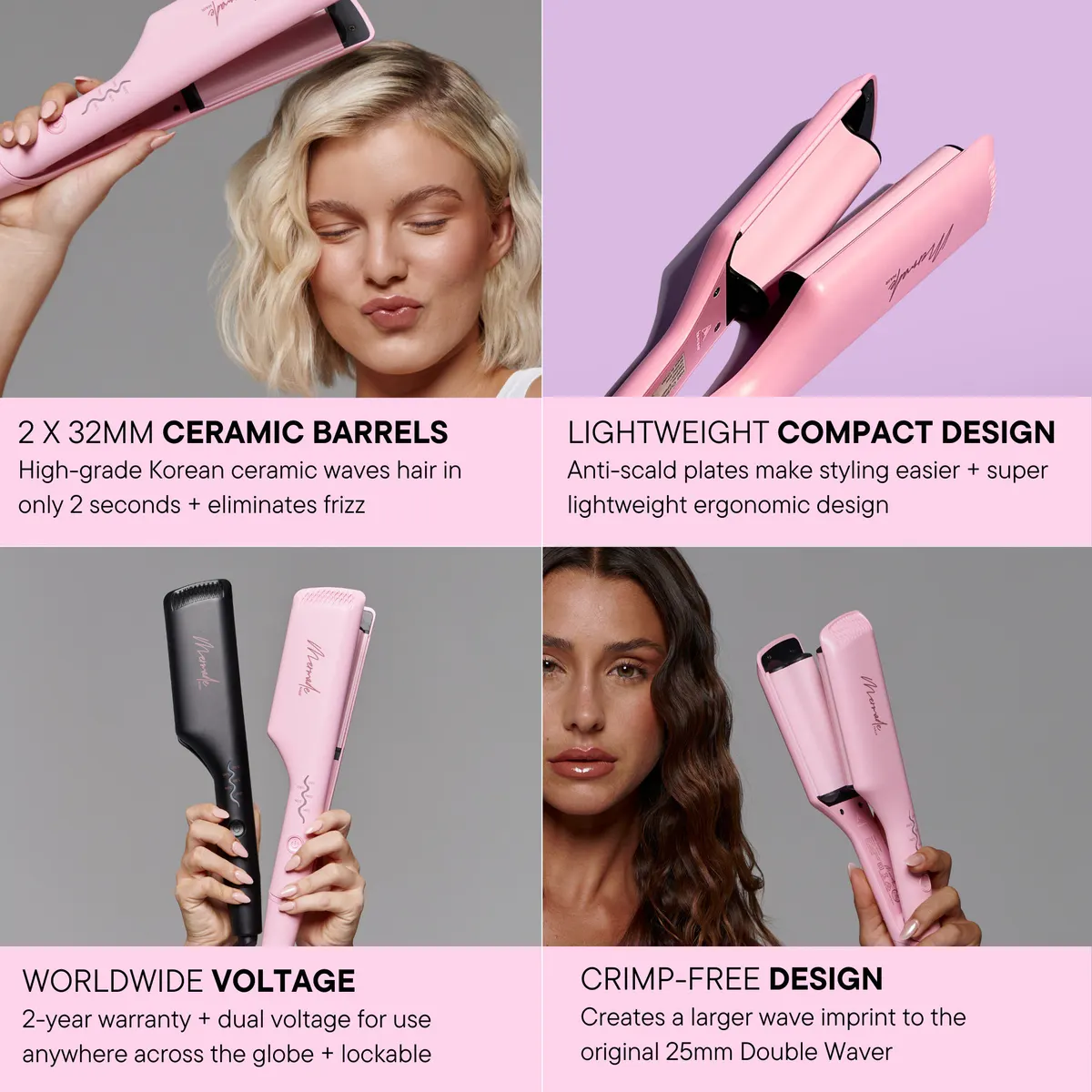 Mermade Hair Double Waver Max - Pink, view 5