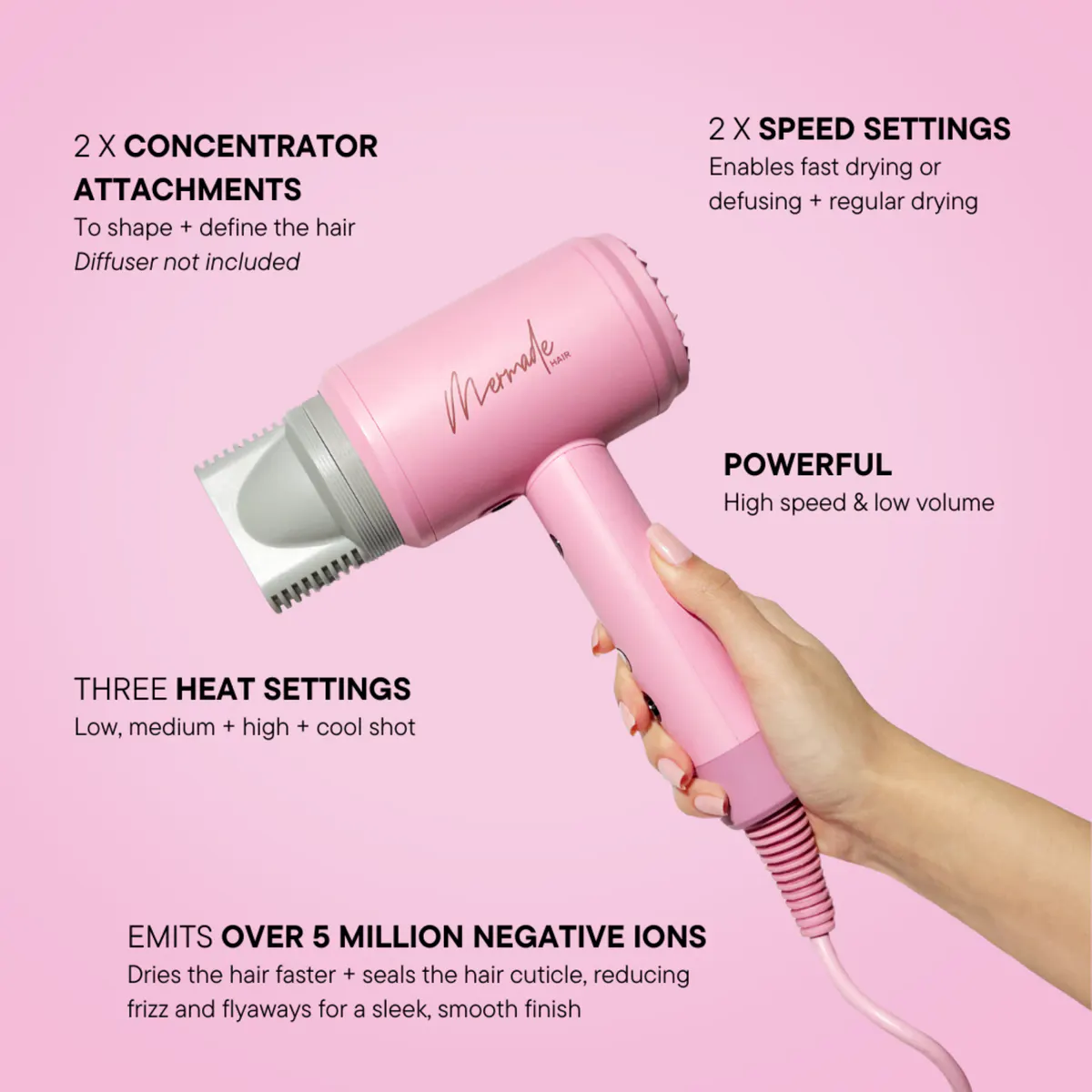 Mermade Hair Dryer, view 4