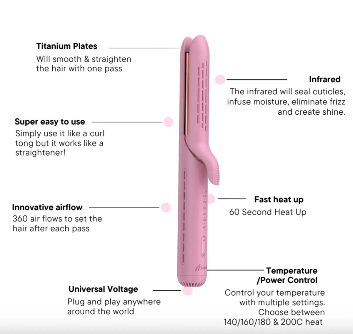 Mermade Hair Infrared Styler + Styling Brush Bundle, view 5