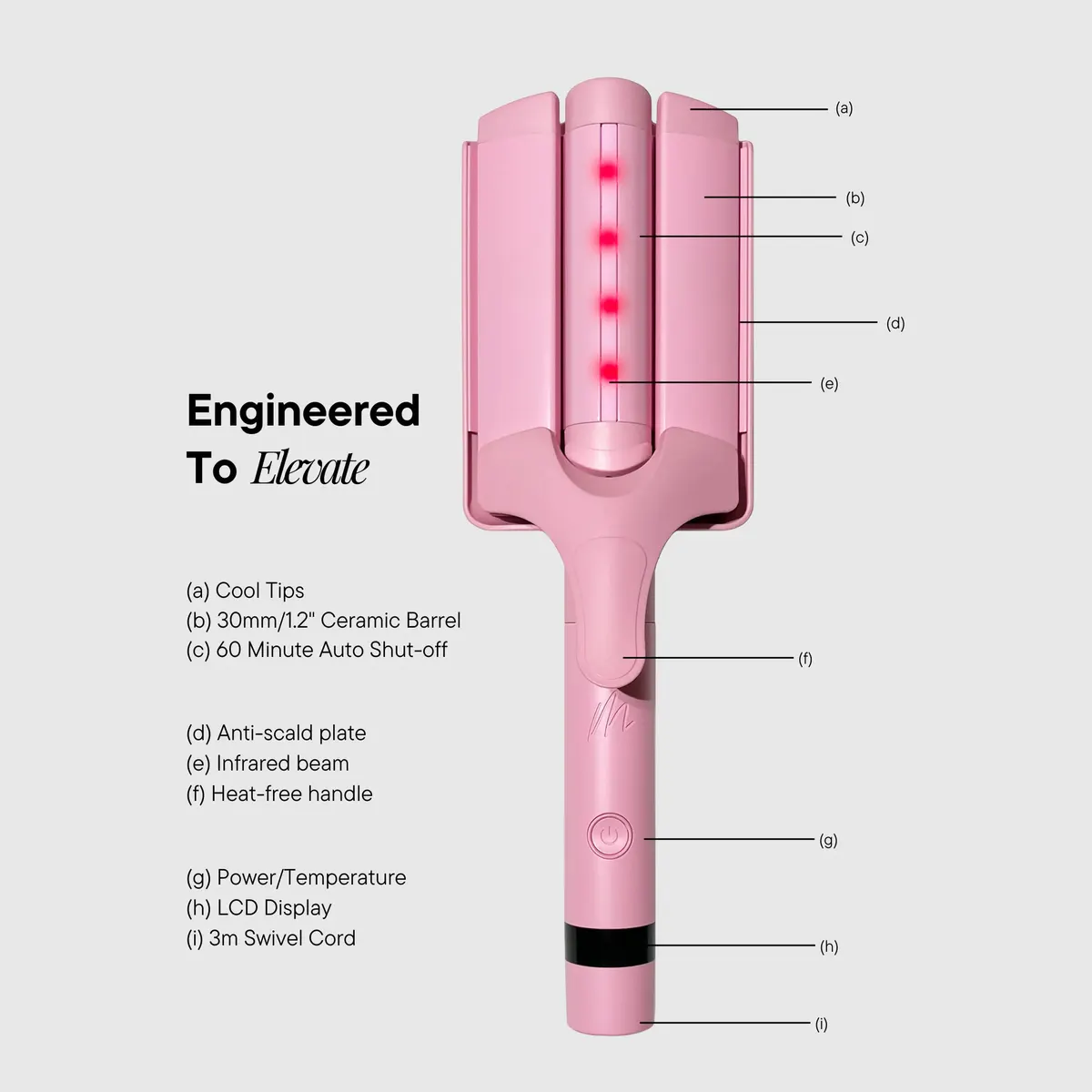 Mermade Hair M Infrared Waver Pink, view 3