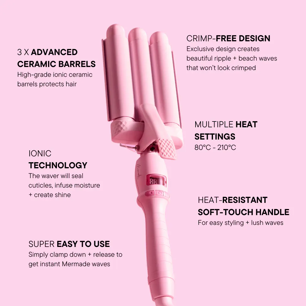 Mermade Hair 25mm Pro Waver Mini Pink, view 5