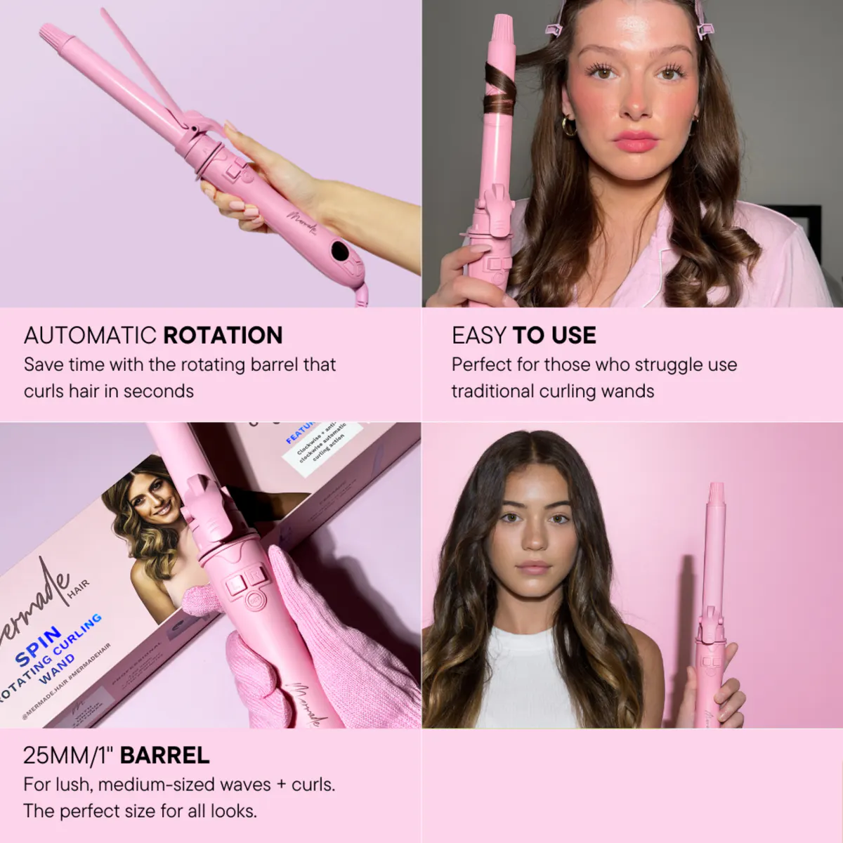 Mermade Hair Spin + No-Crease Clips Bundle, view 7