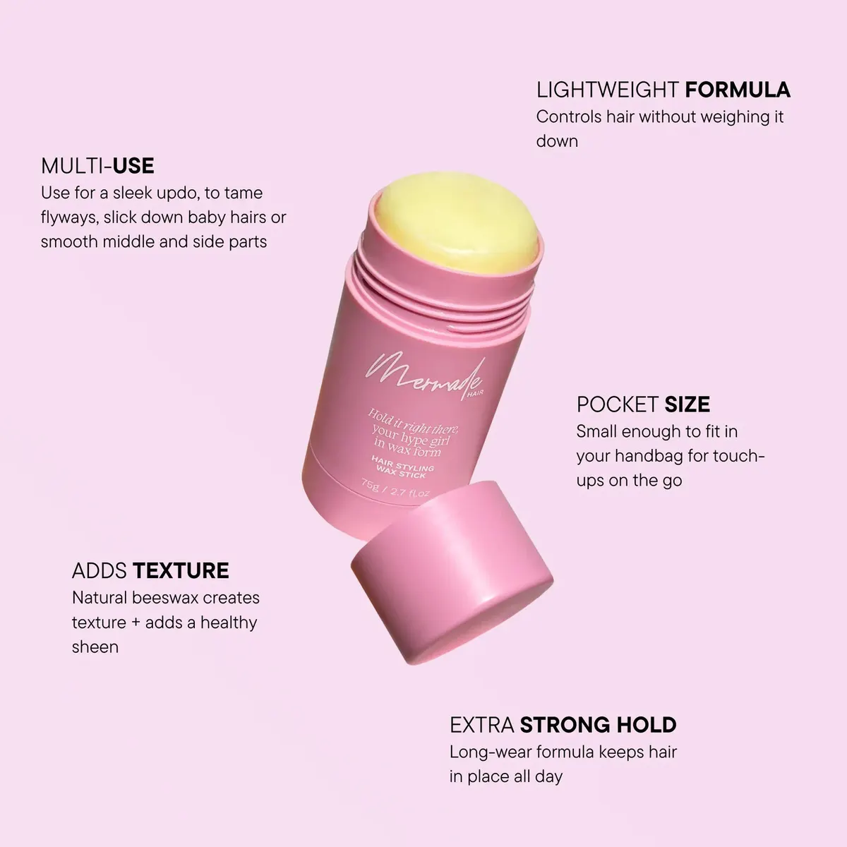 Mermade Hair Wax Stick Mini 15g, view 5