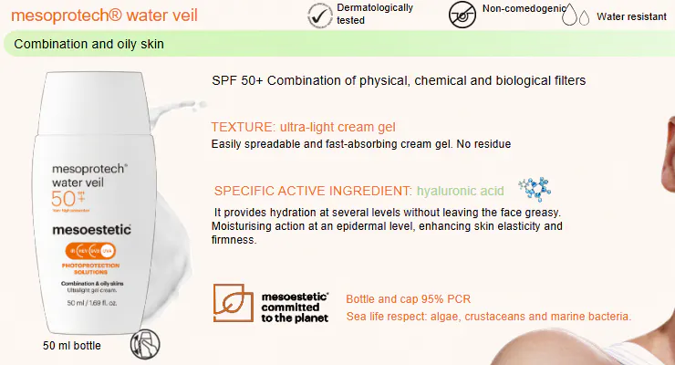 mesoestetic Mesoprotech Water Veil SPF50+ 50ml, view 3