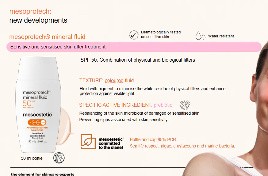 mesoestetic Mesoprotech Mineral Matt Antiaging Fluid 50+ 50ml, view 3
