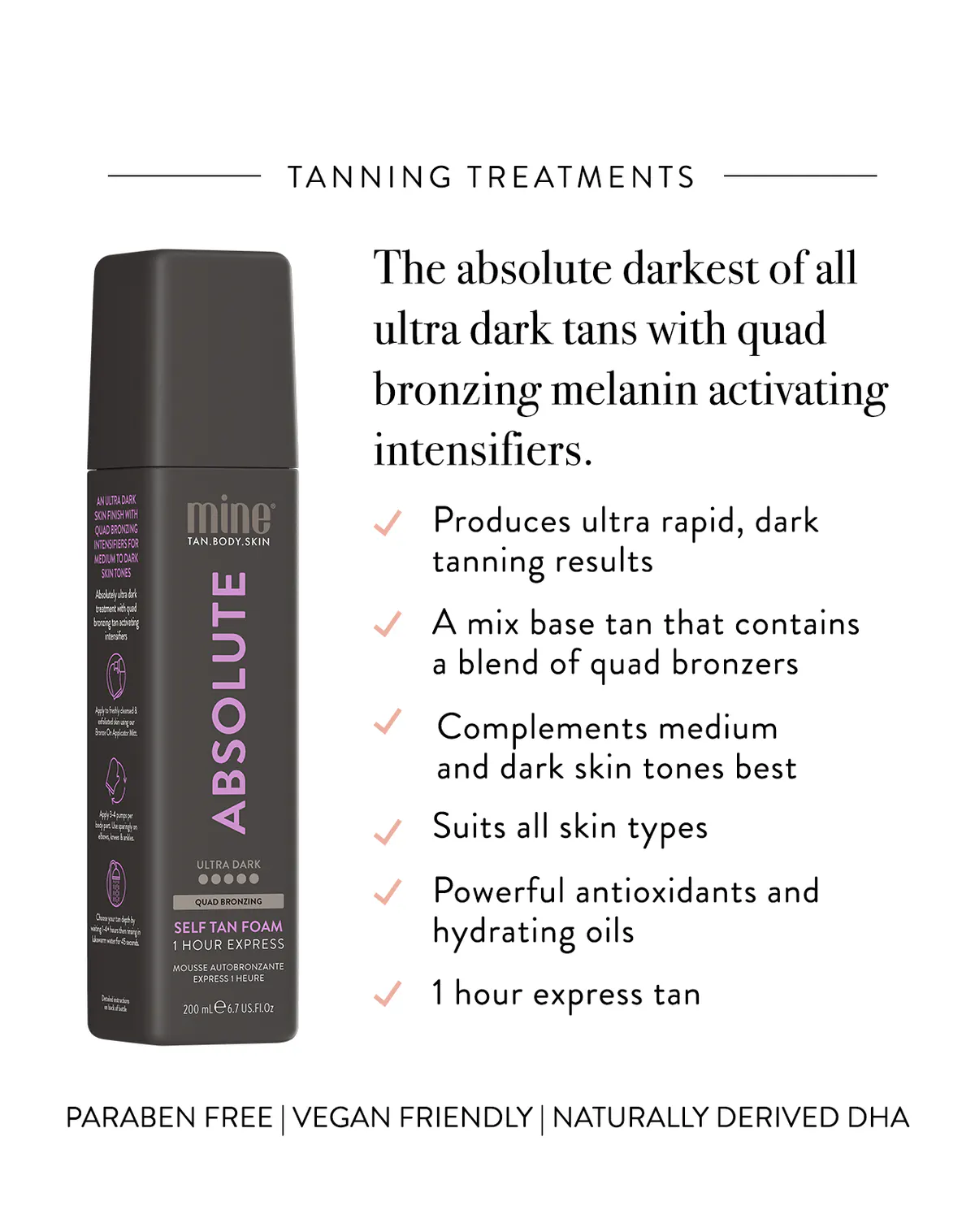 Minetan Absolute Self Tan Foam 200ml, view 3