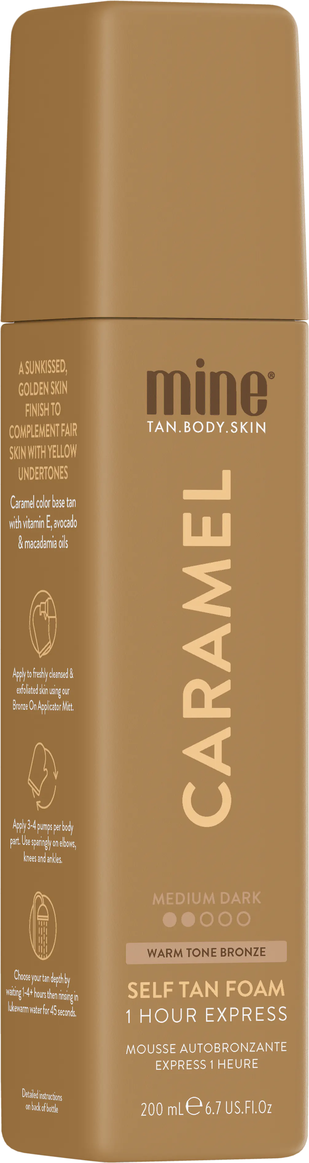 Minetan Caramel Self Tan Foam 200ml, view 2