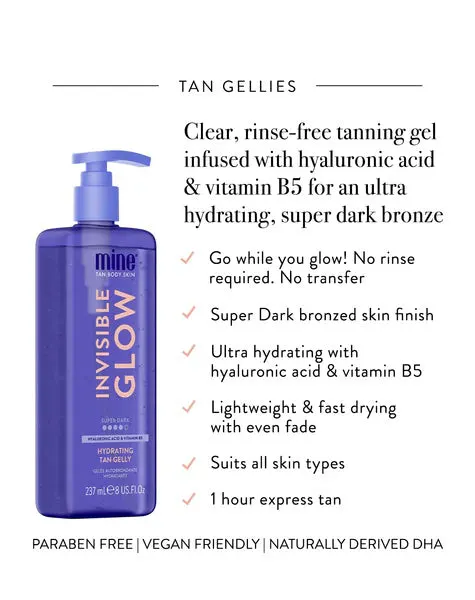 Minetan Invisible Glow Super Dark Hydrating Tan Gelly 237ml, view 4