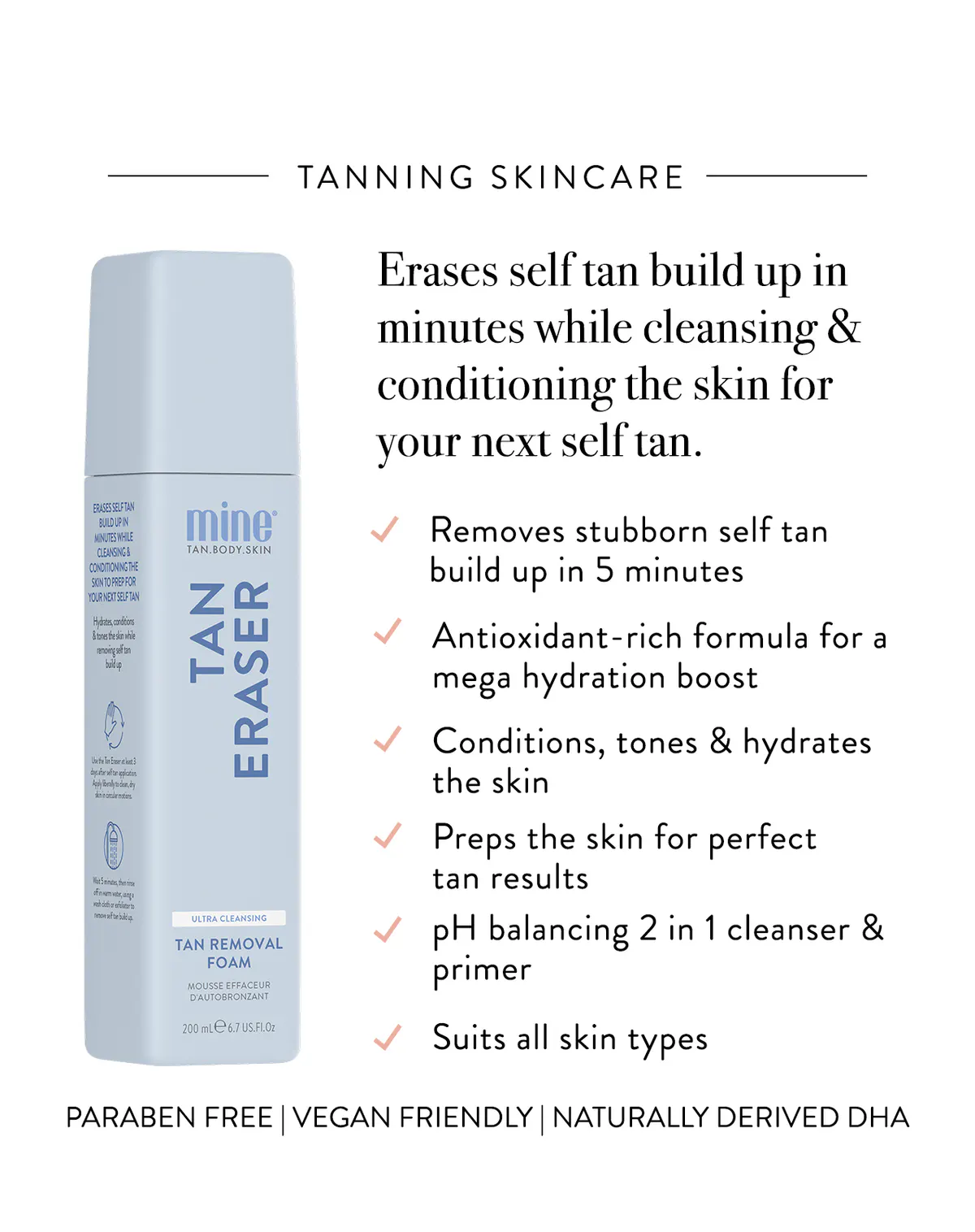 Minetan Cleansing Tan Eraser 200ml, view 3