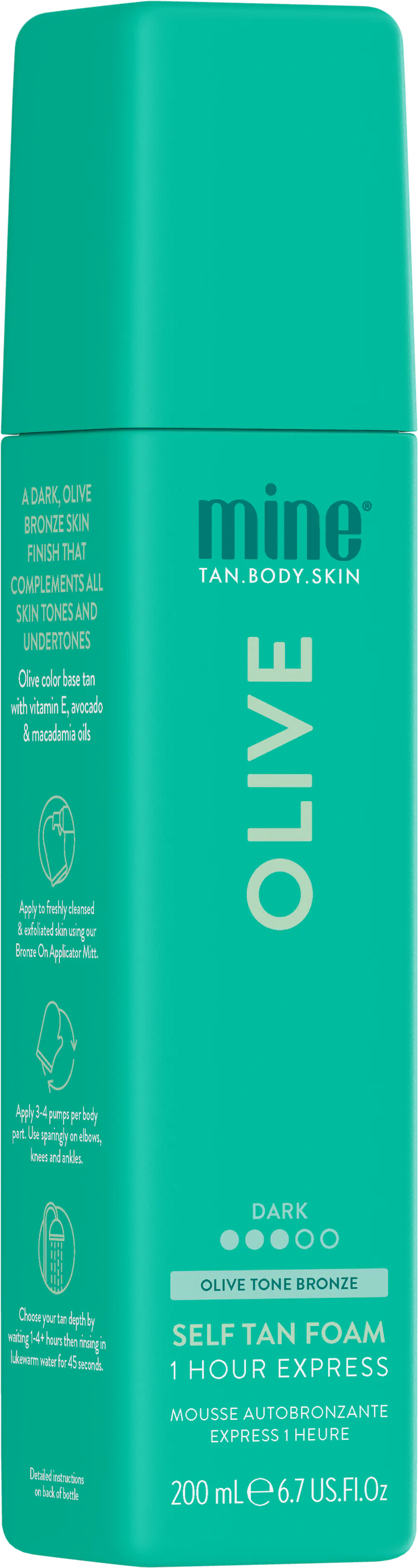 Minetan Olive Self Tan Foam 200ml, view 2