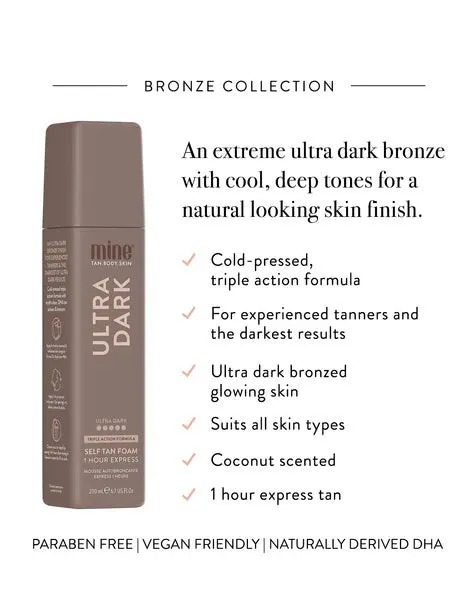 Minetan Self Tan Foam - Ultra Dark 200ml, view 4