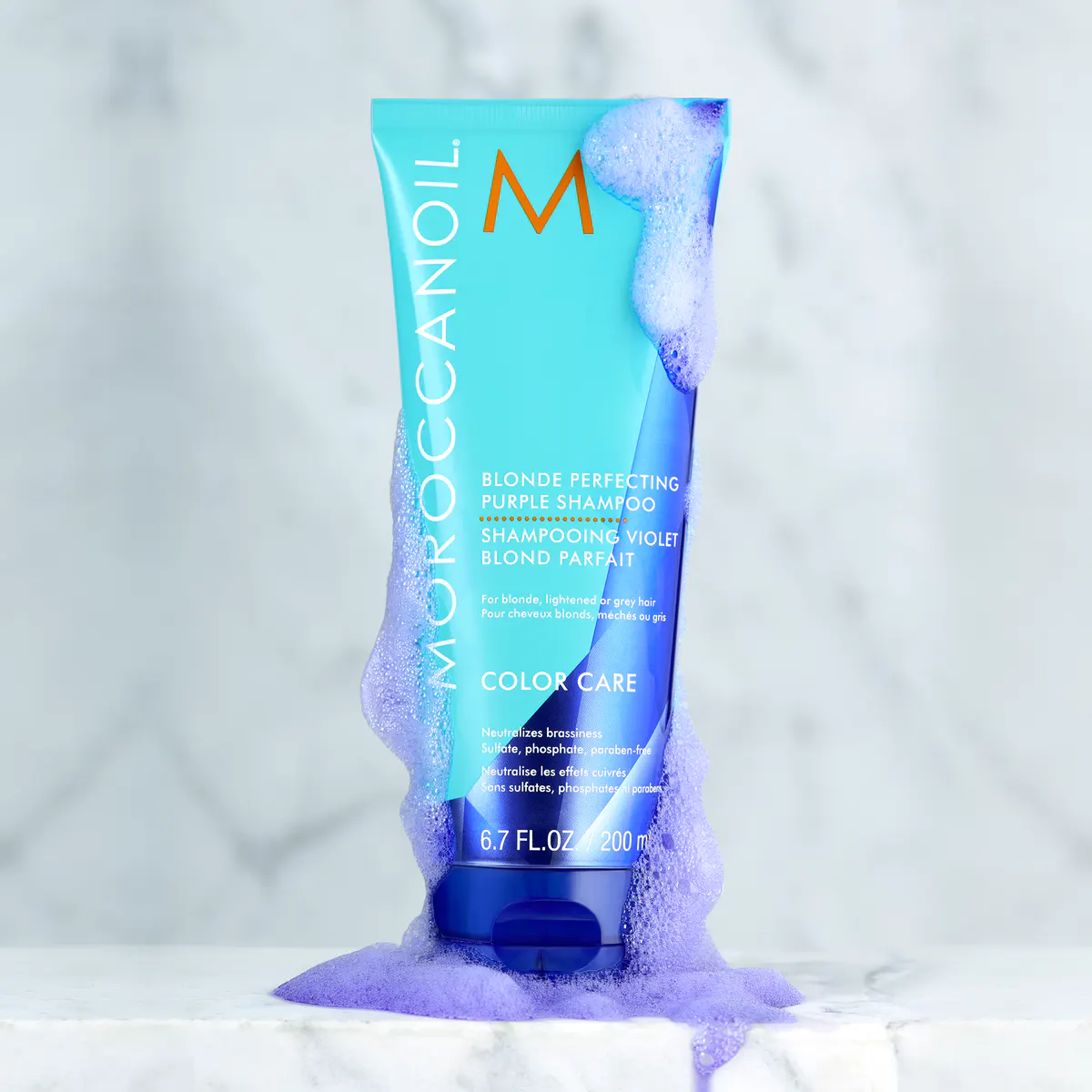 Moroccanoil Blonde Perfecting Purple Shampoo 200ml, view 4