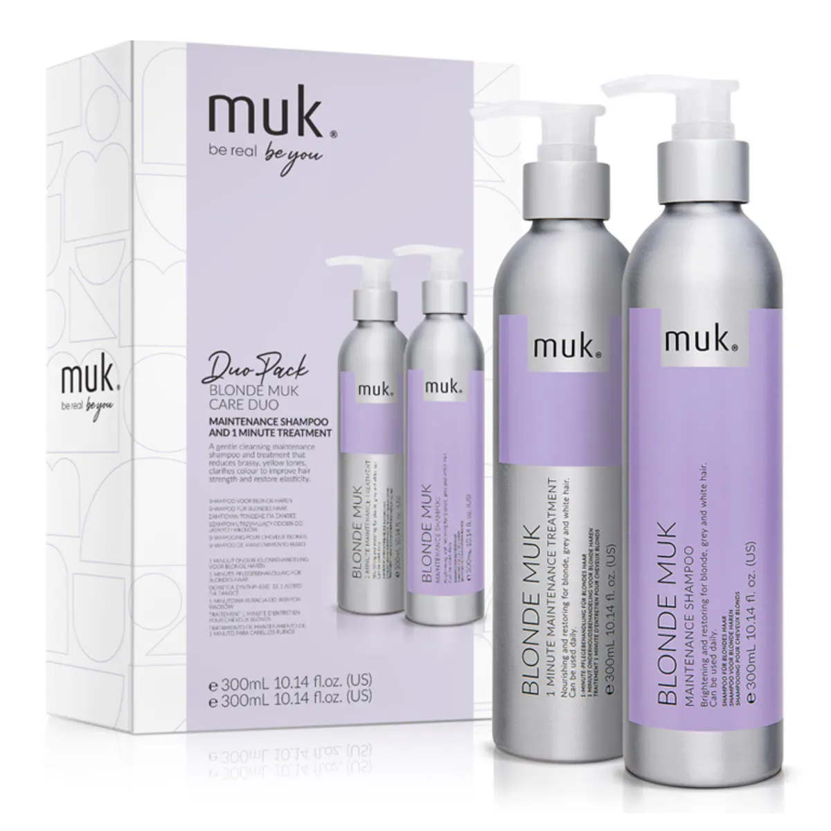 Muk Blonde Muk Toning Shampoo and Toning Treatment Duo Pack