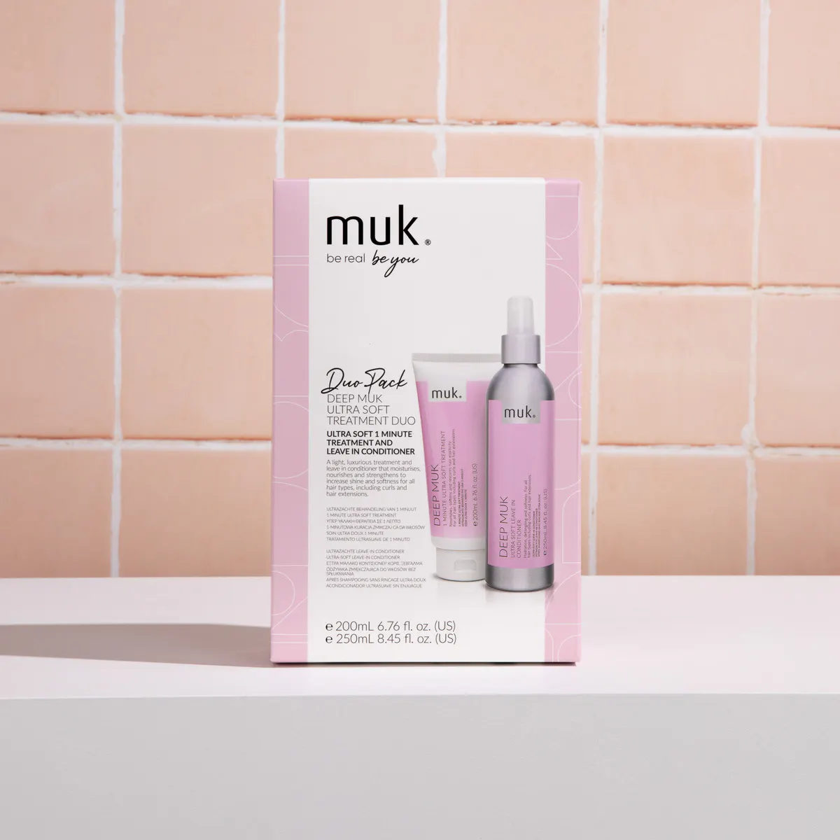 Muk Deep Muk Ultra Soft Leave-in Conditioner and 1 Minute Treatment Duo Pack, view 5
