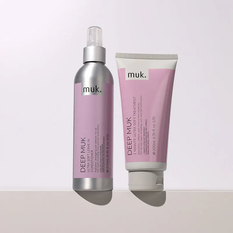 Muk Deep Muk Ultra Soft Leave-in Conditioner and 1 Minute Treatment Duo Pack, view 8