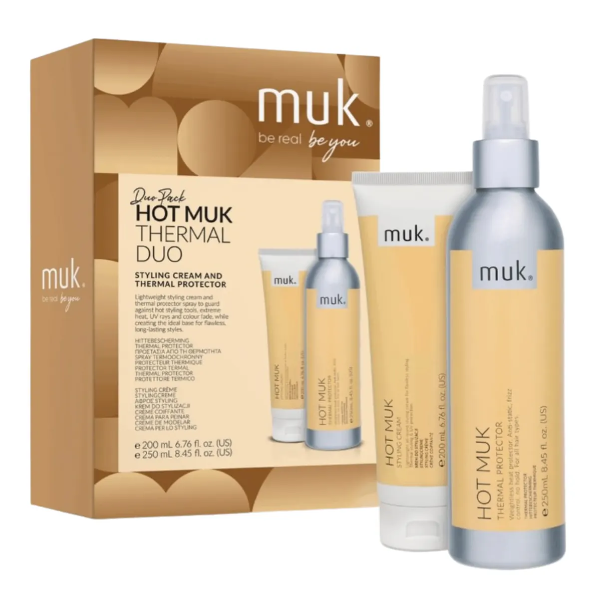 Muk Hot Muk Thermal Protector and Styling Cream Duo Pack
