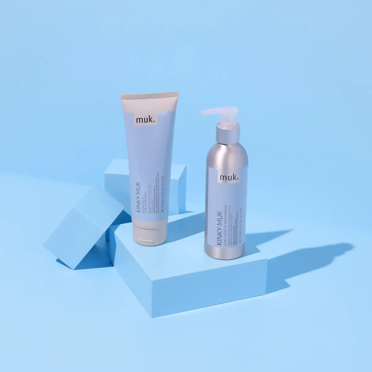 Muk Kinky Muk Curl Leave in Moisturiser and Extra Hold Curl Amplifier Duo Pack, view 4