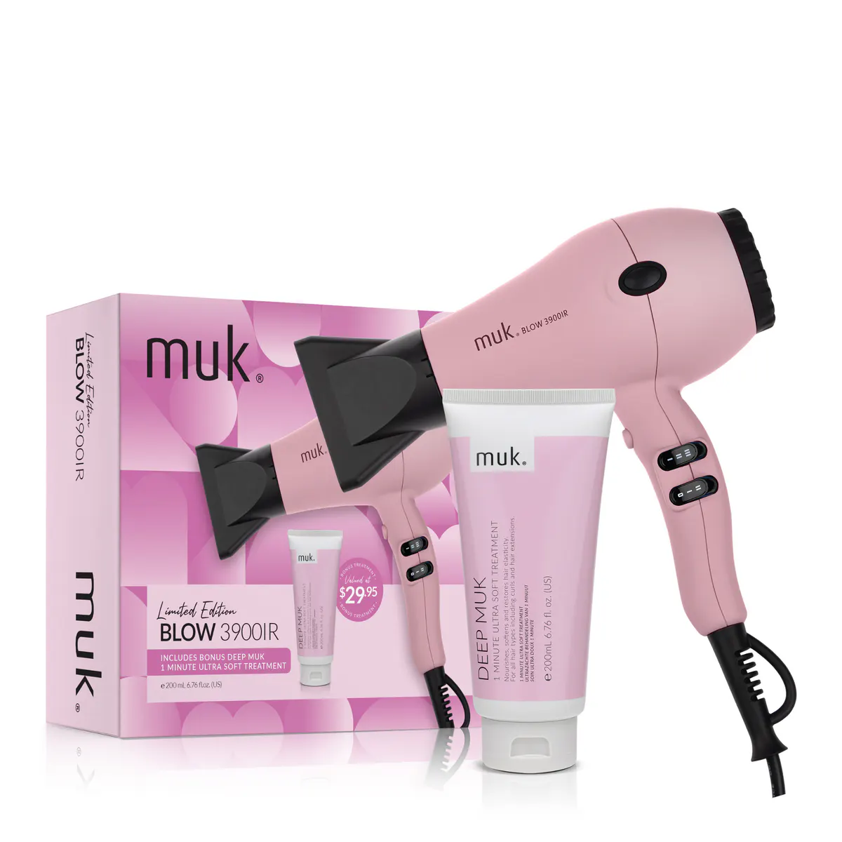 Muk Limited Edition Pink Blow 3900-IR & Deep muk 1 Minute Treatment 200ml Pack
