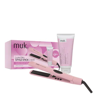 Muk Limited Edition Pink Style Stick 230-IR & Deep muk 1 Minute Treatment 200ml Pack