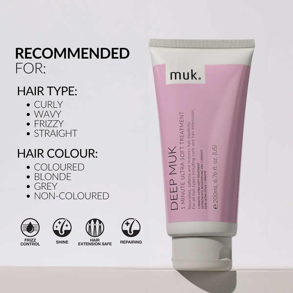 Muk Limited Edition Pink Style Stick 230-IR Wide Plate & Deep muk 1 Minute Treatment 200ml Pack, view 6