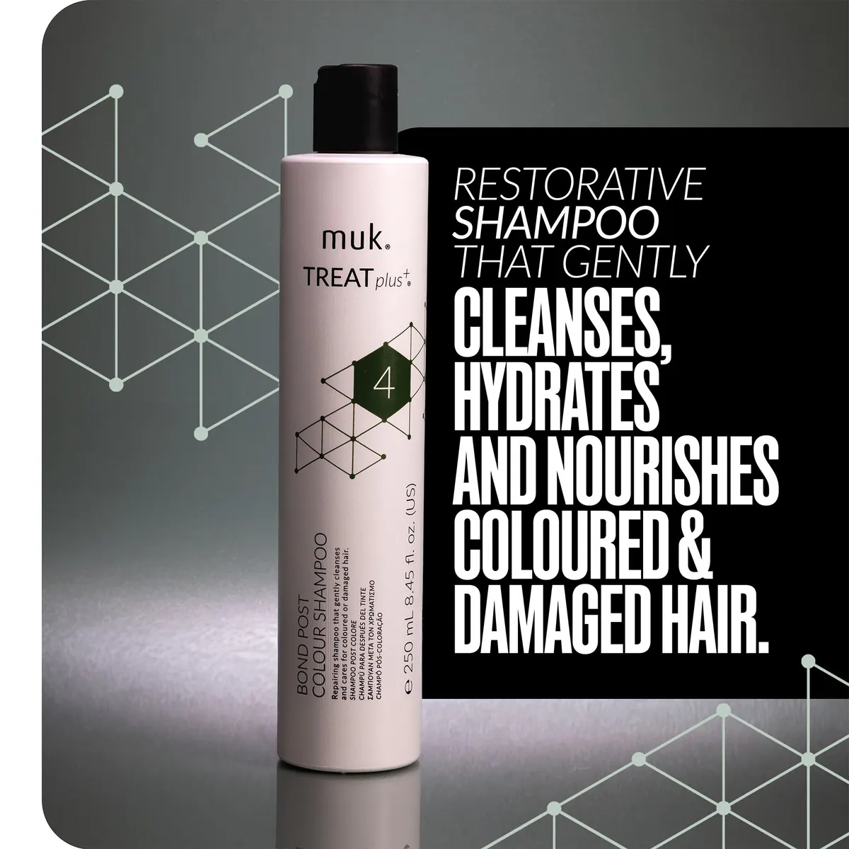 Muk Treat plus + Bond Post Colour Shampoo 250ml, view 3