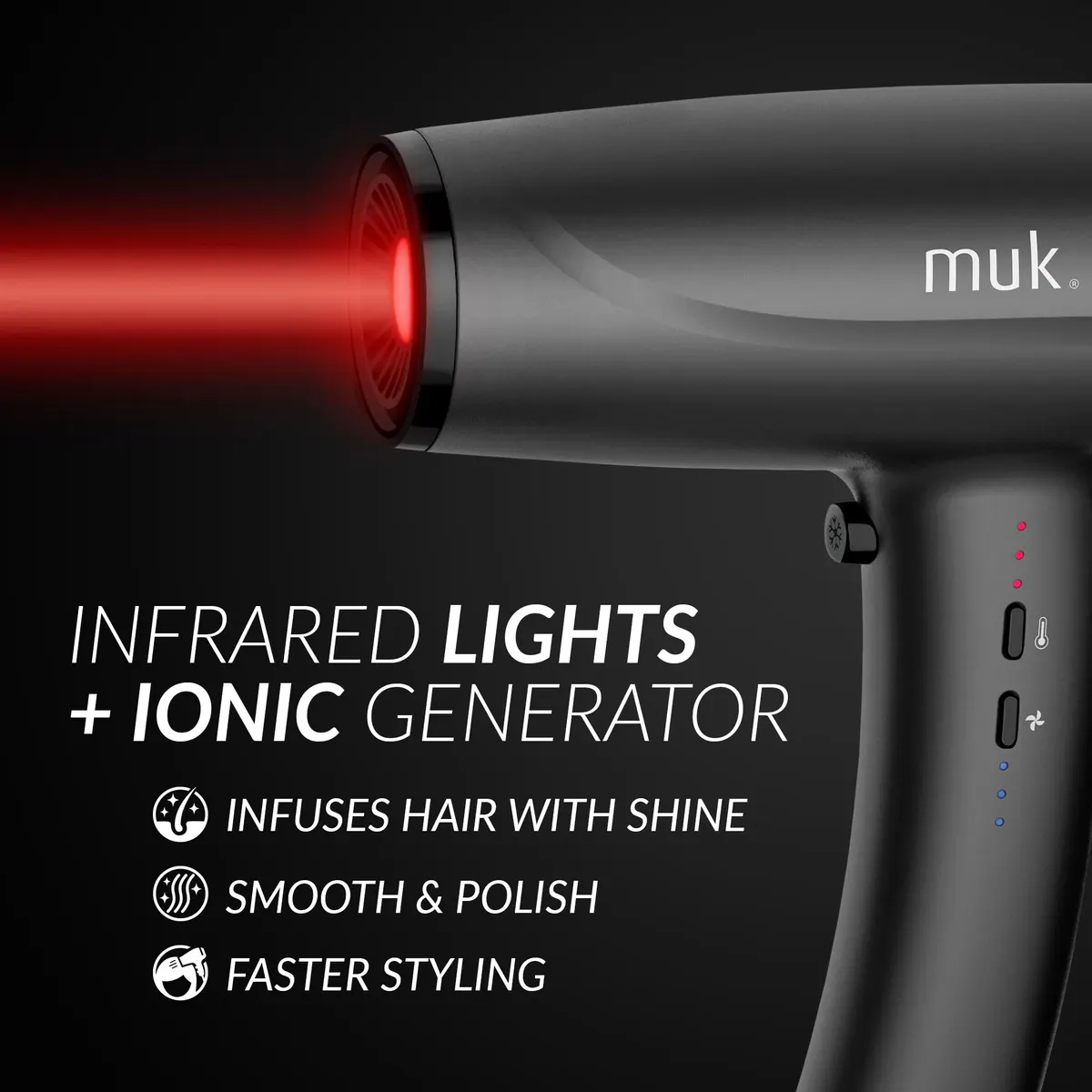 Muk Ultra Sonic Dryer Black, view 6