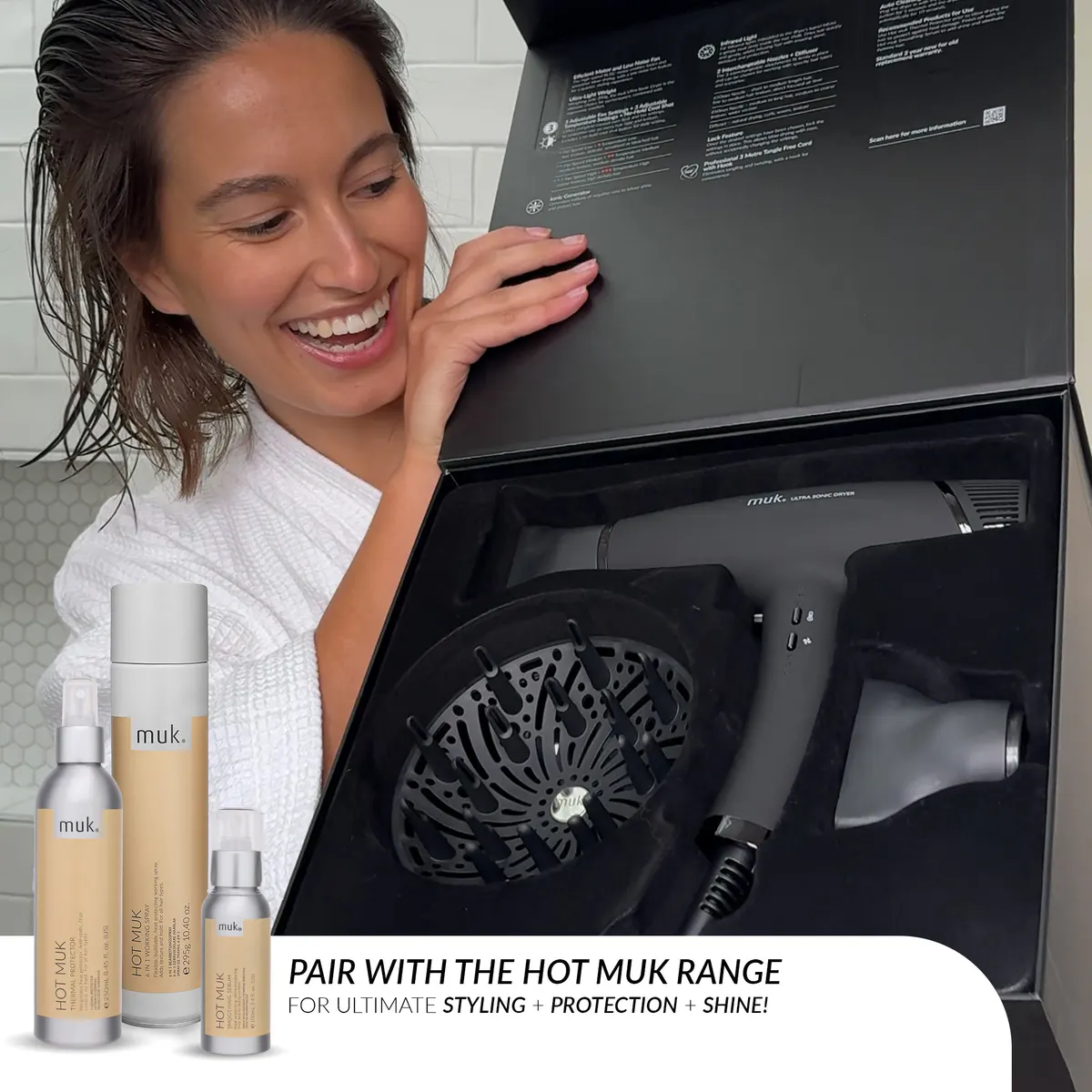 Muk Ultra Sonic Dryer Black, view 8