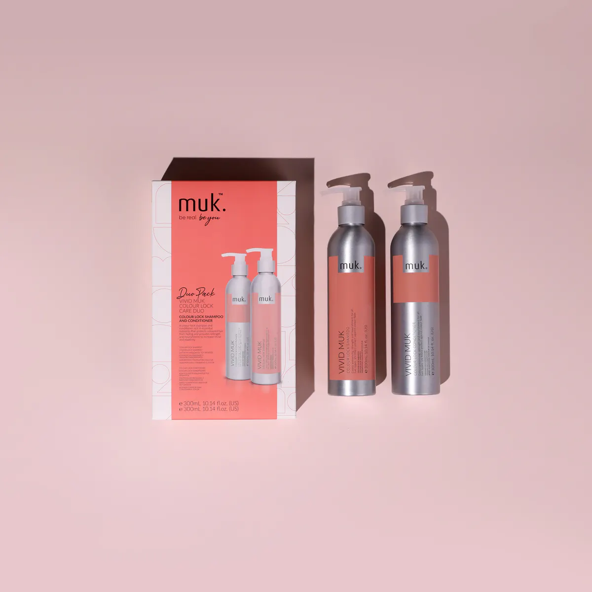 Muk Vivid Muk Colour Lock Shampoo and Conditioner 300ml Duo Pack, view 4