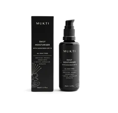 Mukti Organics Daily Moisturiser With Sunscreen 15ml