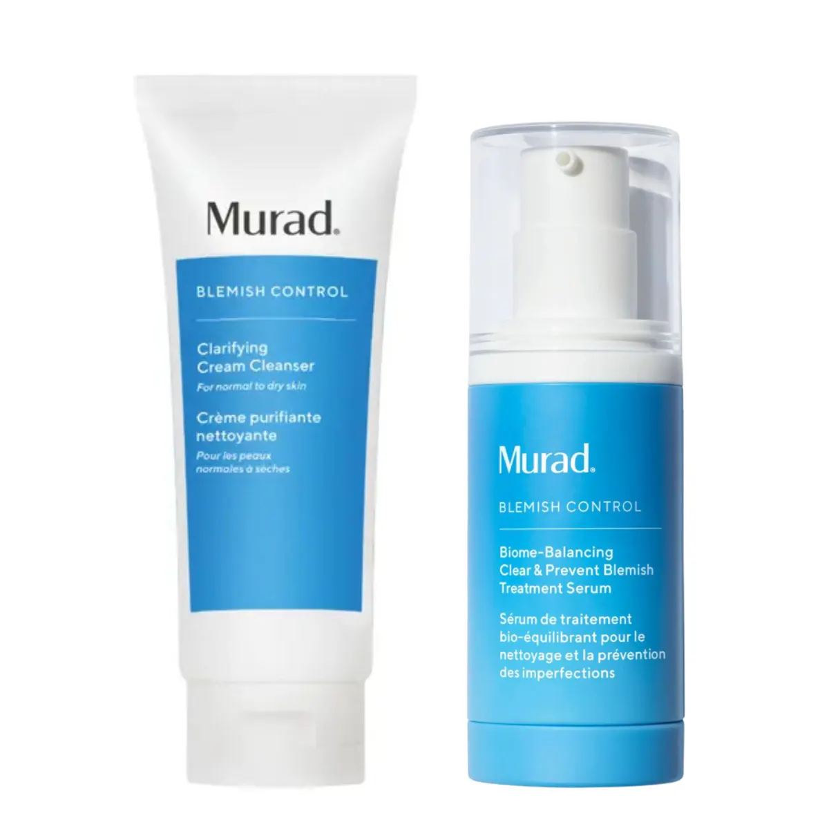 Murad Hormonal Harmony Cream Cleanser & Biome Balancing Clear & Prevent Serum Bundle