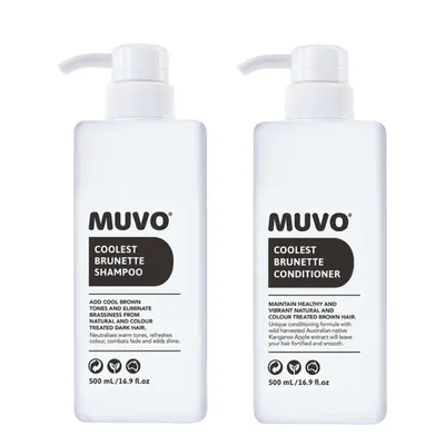 MUVO Coolest Brunette Shampoo and Conditioner 500ml Bundle