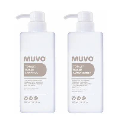 MUVO Totally Naked Shampoo and Conditioner 500ml Bundle