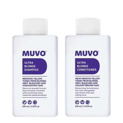 MUVO Ultra Blonde Shampoo and Conditioner 100ml Petite Pair