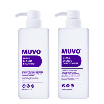 MUVO Ultra Blonde Shampoo and Conditioner 500ml Bundle