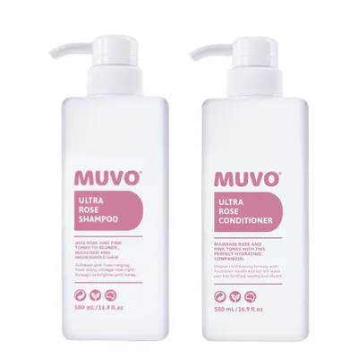 MUVO Ultra Rose Shampoo and Conditioner 500ml Bundle