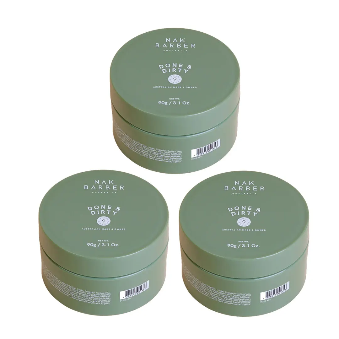 Nak Done.n.Dirty Hard Clay 90g Trio Bundle