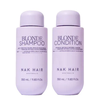 NAK Hair Blonde Shampoo and Conditioner Duo Bundle