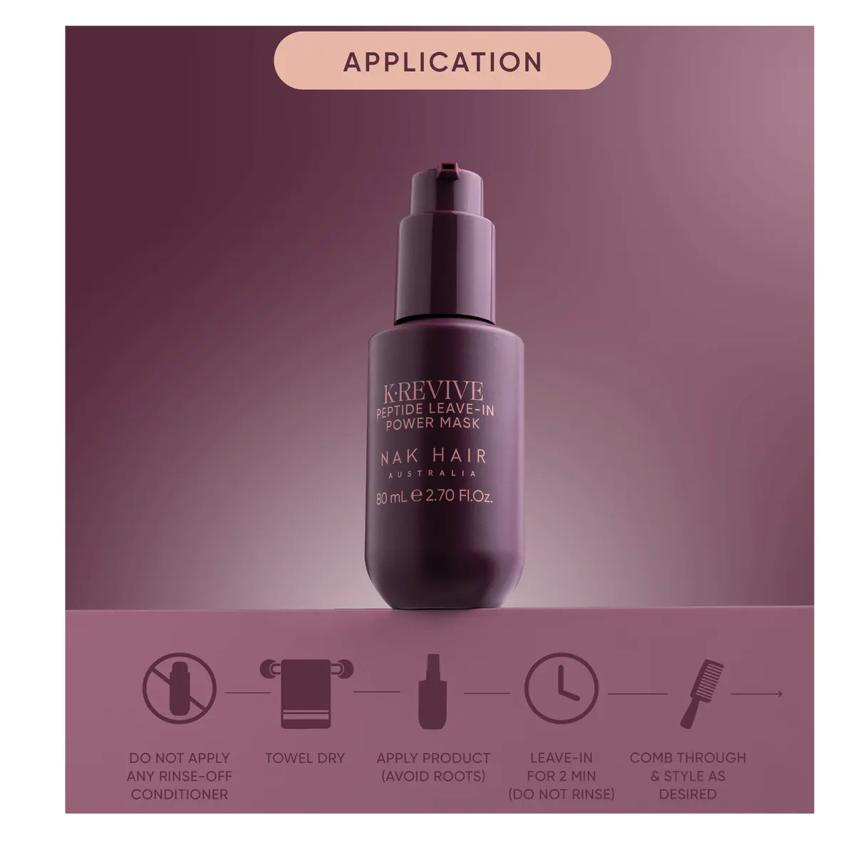 NAK Hair K.REVIVE Peptide Leave-In Power Mask 80ml, view 5